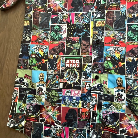 RSVLTS Star Wars shirt comic to the dark side Button Up Shirt Size Large L - Picture 2 of 16